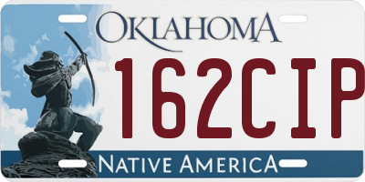 OK license plate 162CIP