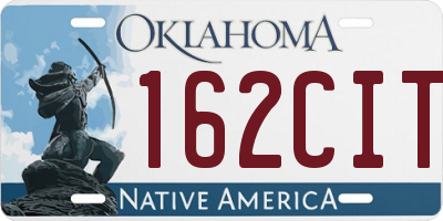 OK license plate 162CIT