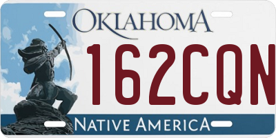 OK license plate 162CQN
