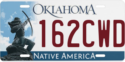 OK license plate 162CWD