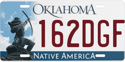 OK license plate 162DGF