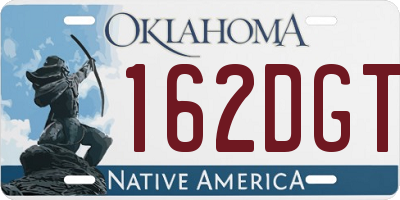 OK license plate 162DGT
