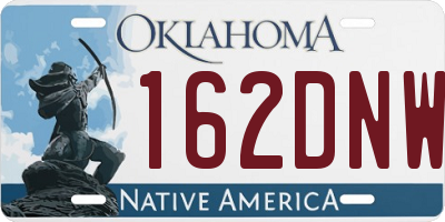 OK license plate 162DNW