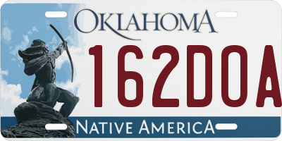 OK license plate 162DOA