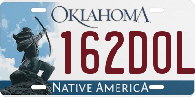 OK license plate 162DOL