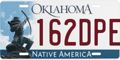 OK license plate 162DPE