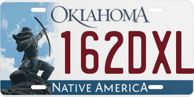 OK license plate 162DXL