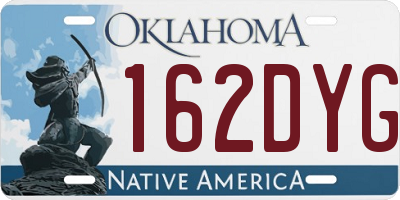 OK license plate 162DYG