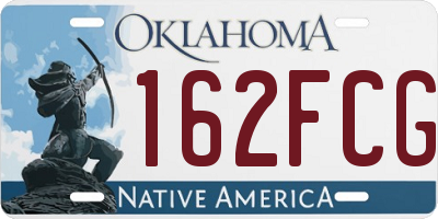 OK license plate 162FCG