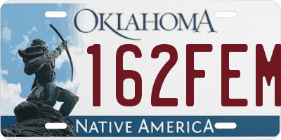 OK license plate 162FEM