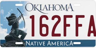 OK license plate 162FFA