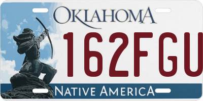 OK license plate 162FGU