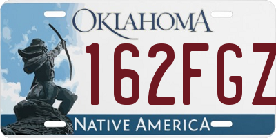 OK license plate 162FGZ