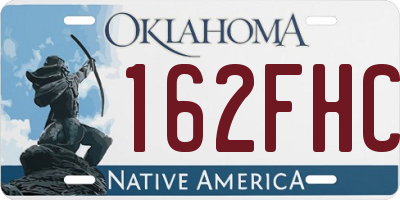 OK license plate 162FHC