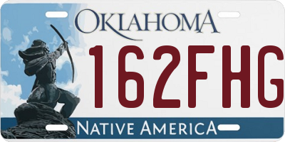 OK license plate 162FHG