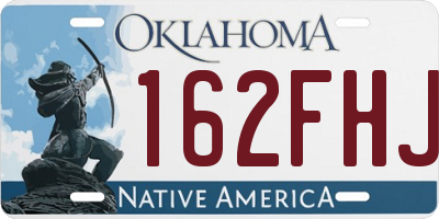 OK license plate 162FHJ