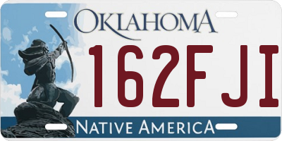 OK license plate 162FJI