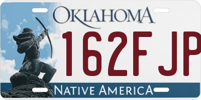 OK license plate 162FJP
