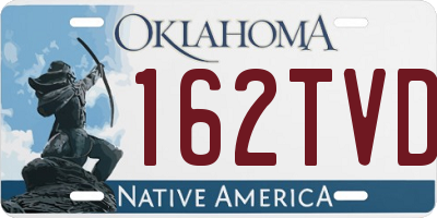 OK license plate 162TVD