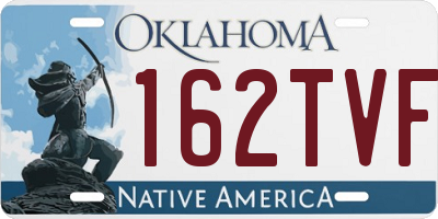 OK license plate 162TVF