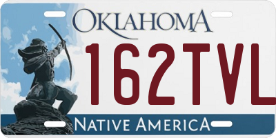 OK license plate 162TVL