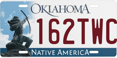 OK license plate 162TWC