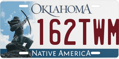 OK license plate 162TWM