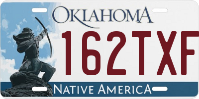 OK license plate 162TXF