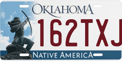 OK license plate 162TXJ