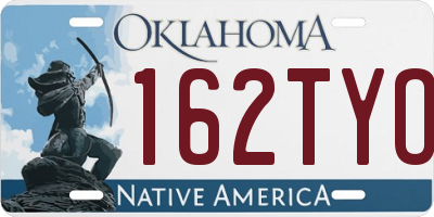 OK license plate 162TYO