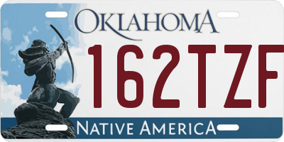 OK license plate 162TZF