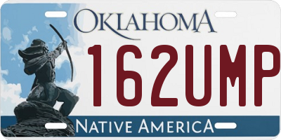 OK license plate 162UMP