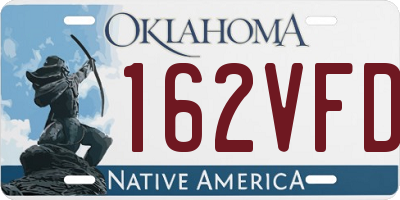 OK license plate 162VFD