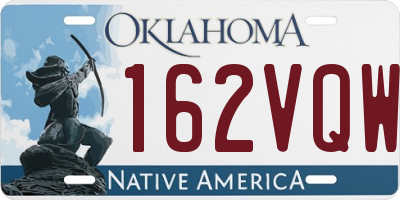 OK license plate 162VQW
