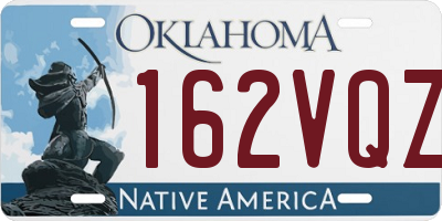 OK license plate 162VQZ