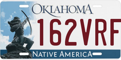 OK license plate 162VRF