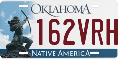 OK license plate 162VRH