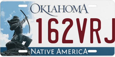 OK license plate 162VRJ