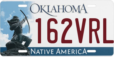 OK license plate 162VRL