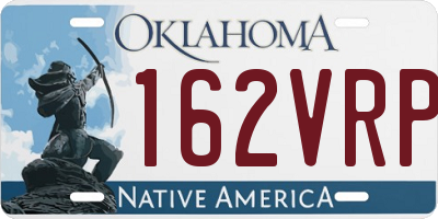 OK license plate 162VRP