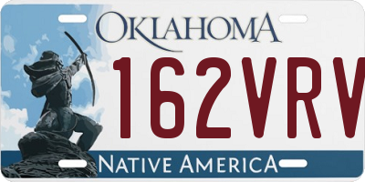 OK license plate 162VRV