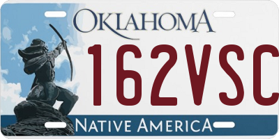 OK license plate 162VSC