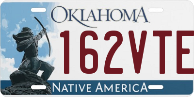 OK license plate 162VTE