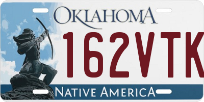 OK license plate 162VTK