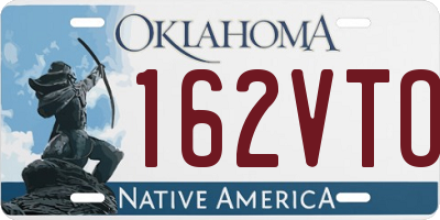 OK license plate 162VTO