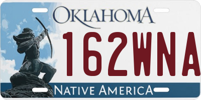 OK license plate 162WNA