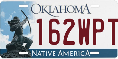 OK license plate 162WPT