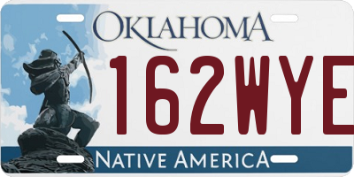 OK license plate 162WYE