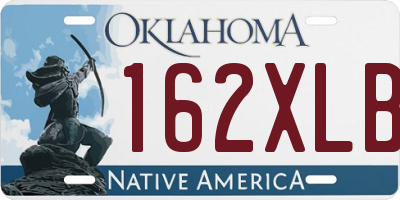 OK license plate 162XLB