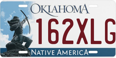 OK license plate 162XLG